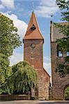 Front of St. Ulrichs church in historical Rastede, Germany