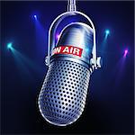3D rendering of a on air microphone