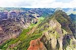 gorgeous aerial view of waimea canyon at kauai island, hawaii, usa