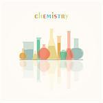 Laboratory glassware vector background