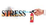 Extinguisher off with water the word stress