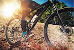 Cycling on land with stones and ground