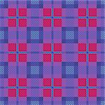 Seamless checkered vector colorful pattern mainly in blue, pink and violet colors