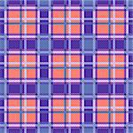 Seamless checkered vector colorful pattern mainly in blue, coral and violet colors