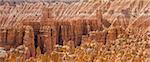 Close up panorama of the amphitheater in Bryce Canyon National Park, Utah, USA