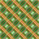 Seamless diagonal vector colorful pattern mainly in green and red