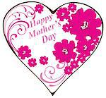vector illustration of happy mother's day card