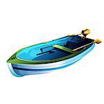 Rowing boat vector illustration on a white background
