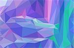 Background with Abstract Low Poly Geometrical Polygonal Colorful Pattern. Vector