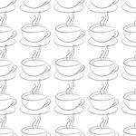 coffee cup seamless on white background. vector illustration