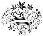 marijuana cannabis weed leaf symbol texture background vector illustration