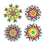 Set of floral ornaments for your design, vector illustration