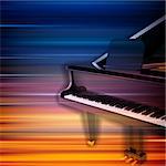 abstract blur music background with grand piano