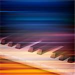abstract blur music background with piano keys