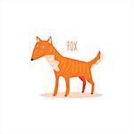 Fox Drawing For Arctic Animals Collection Of Flat Vector Illustration In Creative Style On White Background