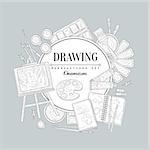 Drawing Set Vintage Vector Hand Drawn Design Card