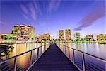 West Palm Beach, Florida, USA downtown skyline on the intracoastal waterway.