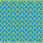 Abstract Geometric Seamless Vector Pattern with Ornamental stylish Fabric Knitted texture in bright blue and yellow colours