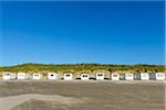 Beach Huts in Summer, Blokhus, Jammerbugt Municipality, North Jutland, Denmark