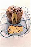 Panettone (Italian Christmas cake), sliced