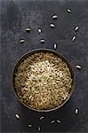 Fennel seeds in a metal bowl