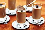 Glasses of coffee mousse