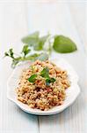 Tabbouleh with carrots, tomatoes and mint