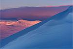 Winter landscape at sunset