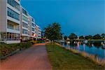 Buildings at water