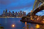 Opera House and Harbour Bridge from North Sydney, Sydney, New South Wales, Australia, Oceania