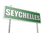 Seychelles image with hi-res rendered artwork that could be used for any graphic design.