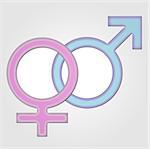 Gender symbol- girl and boy
