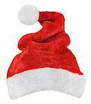 Santa Claus red hat isolated on white background