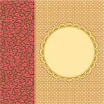 Abstract Invitation Card with Place for Text and Cheetah Leopard Pattern Decoration Part