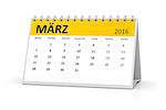 A german language table calendar for your events 2016 march