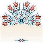 colorful antique ottoman turkish design pattern vector