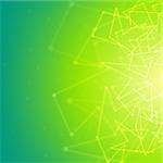Vector illustration of green and yellow abstract geometric background