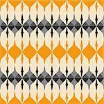 Tile orange and grey vector pattern with geometric decoration background wallpaper