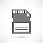 Memory card icon. Editable EPS vector format