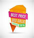 Big Sale Best Price Banner. Vector illustration.