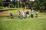 Children running in the park