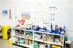 Blur view of medicine on a shelf