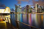 Skyline across Marina bay, Singapore, Southeast Asia