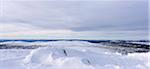 Winter landscape and cloudy sky