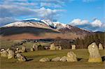 Saddleback [Blencathra], from Castlerigg Stone Circle, Lake District National Park, Cumbria, England, United Kingdom, Europe