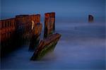Posts in fog-covered ocean, Outer Banks, North Carolina