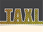 Checkered taxi text background template design  with copy space