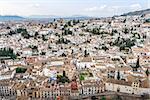 Albaicin (Old Muslim quarter) district of Granada seen from Alhambra Palace.