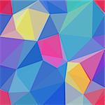 Abstract Background, Colorful Low Poly Design.