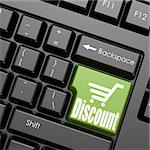Green discount enter button image with hi-res rendered artwork that could be used for any graphic design.